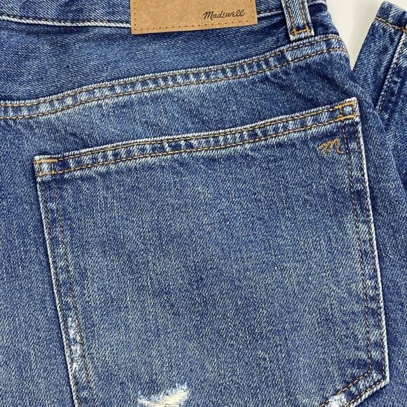 Madewell Women’s The Dean Easy Straight Crop Jeans Size 26 Labette Wash Blue — - Picture 7 of 11